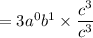 = 3a^{0}b^{1} \times \dfrac{c^3}{c^3}