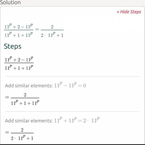 Simplify 11^p+2-11^p/11^p+1+11^pstep by step.