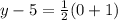 y-5=\frac{1}{2}(0+1)