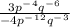 \frac{3p^-^4q^-^6}{-4p^-^1^2q^-^3}