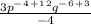\frac{3p^-^4^+^1^2q^-^6^+^3}{-4}