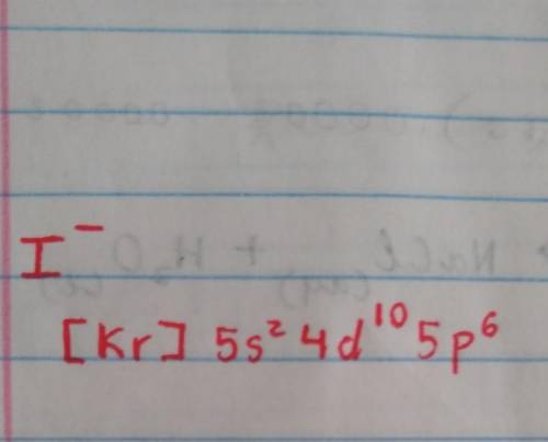 Write the complete ground-state electron configuration of I⁻.