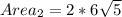 Area_2 = 2 * 6\sqrt 5