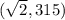 (\sqrt{2}, 315)