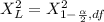 X_L^2 = X_{1-\frac{\alpha}{2}, df }^2