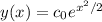y(x) = c_0e^{x^2/2}