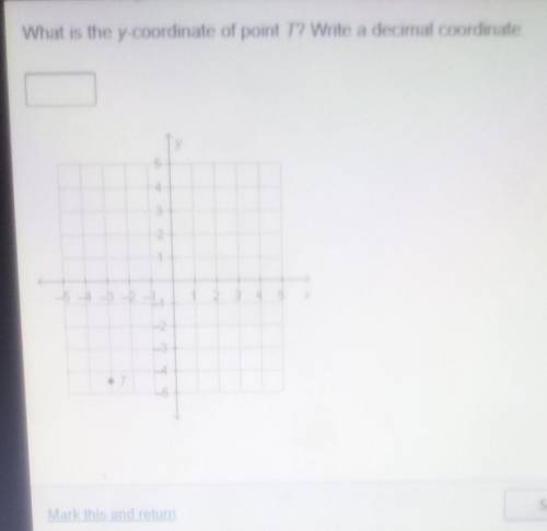 What is the y coordinate of point T write a decimal coordinate