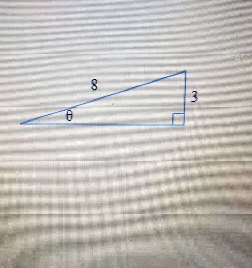 Find tan0 where 0 is the angle shown. Give an exact value, not a decimal approximation.