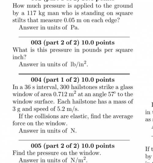 Can i get help for the parts for the two questions? MATHPHYSSSS