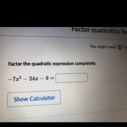 Factor the quadratic expression completely.