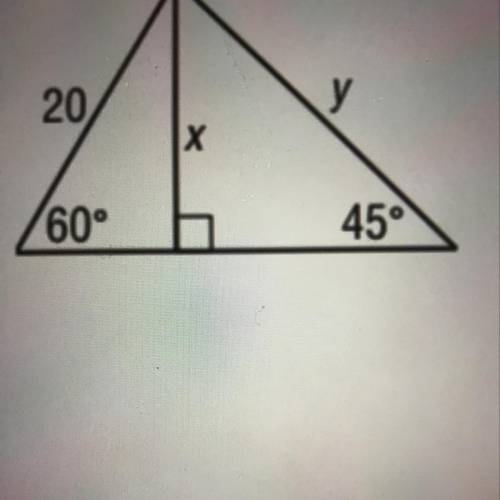 Pls find x, has to do with trig and answer has to be in radical form