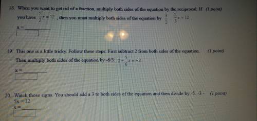 100 POINTS I need help with 3 math questions please: See picture: