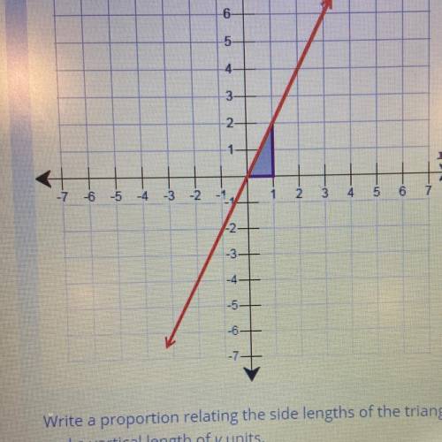 Write a proportion relating the side lengths of the triangle to any other triangle that has the line