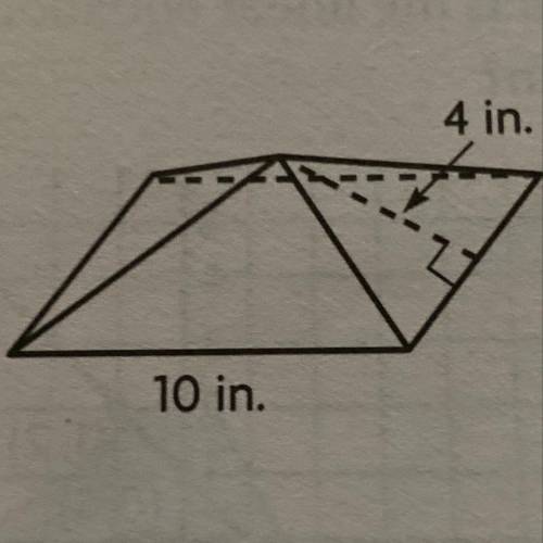 Find the surface area of the pyramid