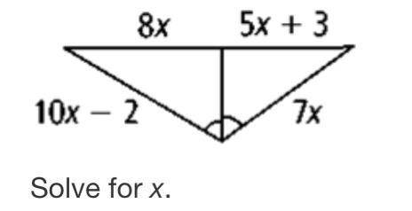 Solve for x. Please help it’s due tomorrow