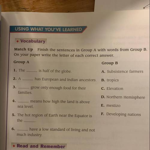 Answer question 1-6 please it’s for geography