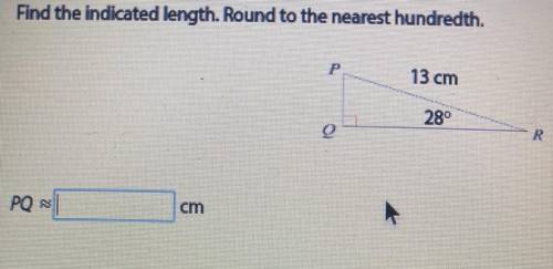 Find the indicated length. Round to the nearest hundredth.