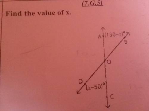 Find the value of x.  (ANSWER IMMEDIATELY)