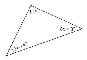 What is the value of x? Enter your answer in the box. x =  I NEED HELP ASAP