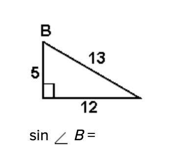 Sin B =A. 5/13B. 12/13C. 5/12D. 13/12