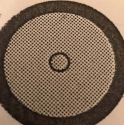 Figure out the area of surrounding border around the circle and the area of the dotted section if th