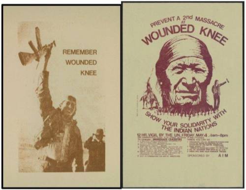 How are these posters most alike in their methods of rallying support for American Indian social ref