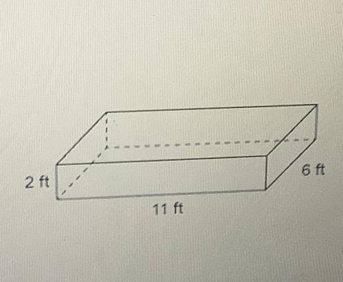 Karen wants to find the surface area of this prism Which unit of measurement should she use