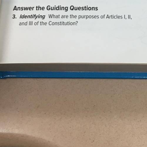 What is the purposes of the 1st 2nd and 3rd article in the constitutio