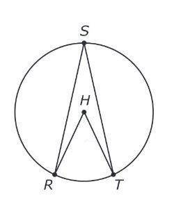 Consider circle H with a 3 centimeter radius. If the length of minor arc RS is 5 2 π, what is the me