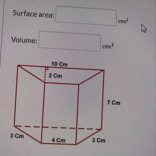 Please help. Find the surface area and volume pls