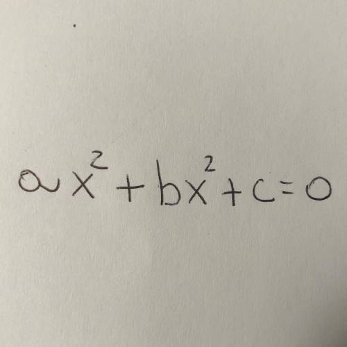 Come si risolve a x^2 +b x^2 + c= 0