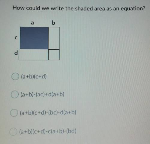 How could we write the shaded area as an equation?