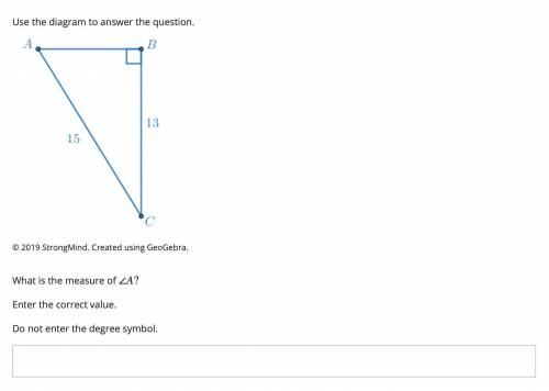 What is the measure of ∠A?