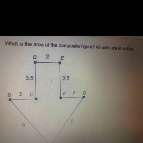 What is the area of the composite figure ?
