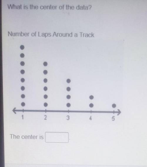 What is the center of the data number of laps around a track?