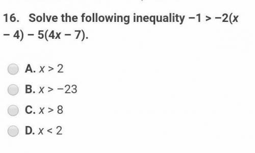 WILL MARK BRAINLIEST!!!solve the following inequality.