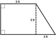 (05.02)A doghouse is to be built in the shape of a right trapezoid, as shown below. HELPPPWhat is th