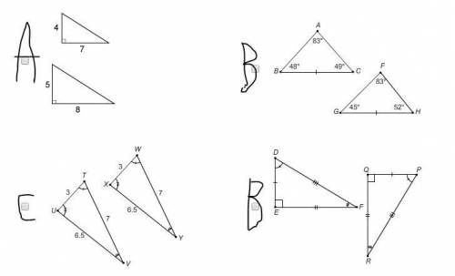 Which polygons are congruent? Select each correct answer.