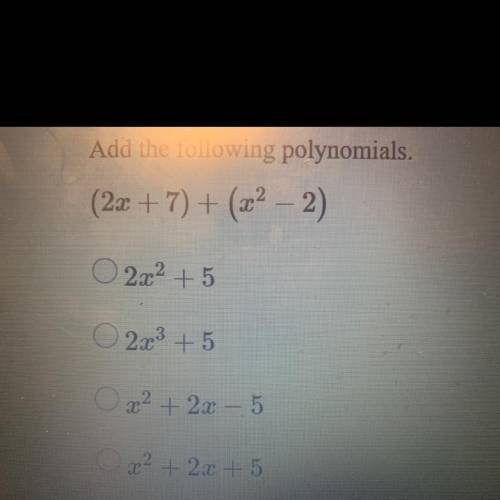 Add the following polynomials