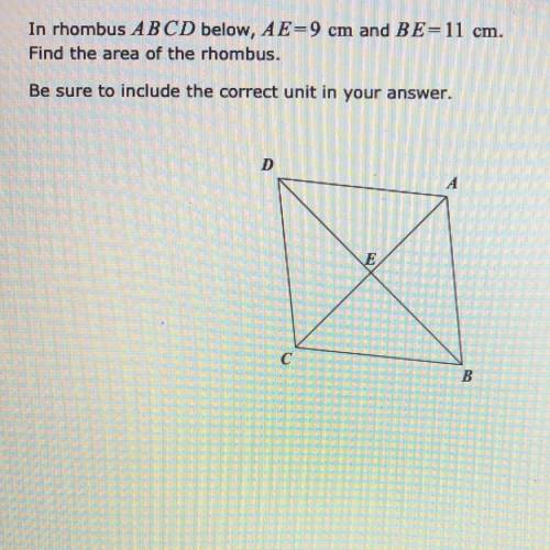 What is the area of the rhombus