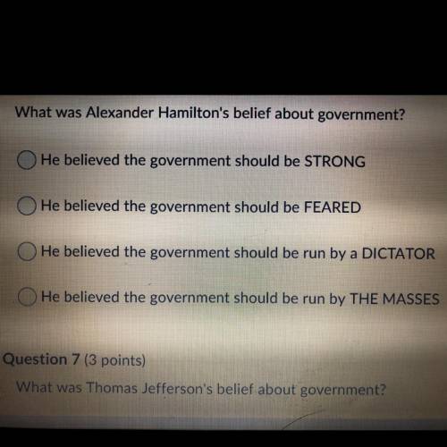 What was Alexander Hamilton's belief about government?