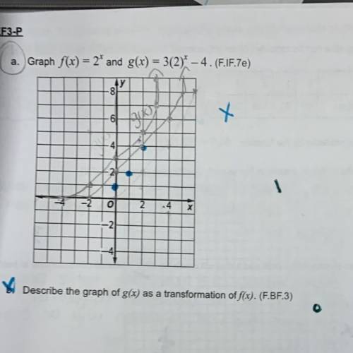 Look at the graph!! and how do i describe the graph of g(x) as a transformation of f(x)