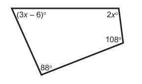 The interior angles formed by the sides of a quadrilateral have measures that sum to 360°. What is t