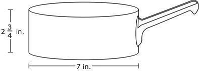 PLEASE HELP AND EXPLAINA cylindrical pan has the dimensions shown be