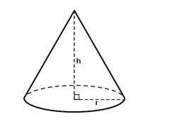 1. In the cone below, the radius is 6 meters and the height is 8 meters. A) Find the exact value of