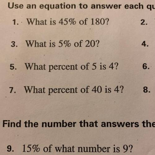 I need number 5 and I need to write just the problem and not the answer