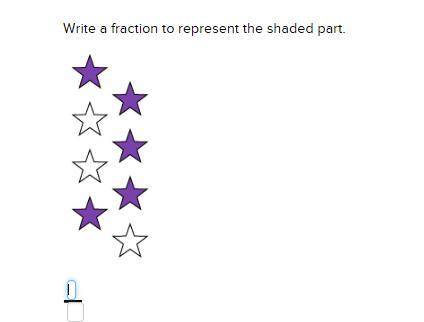 Write a fraction to represent the shaded part.