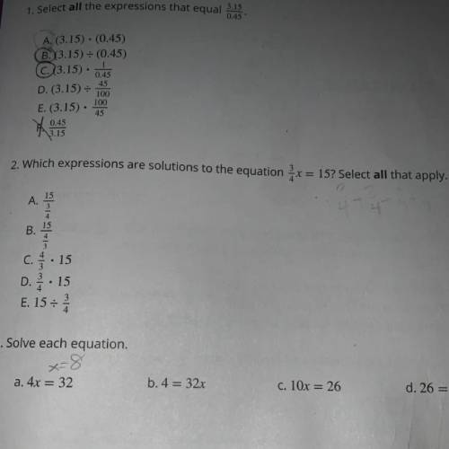 Can you please help me with #2?