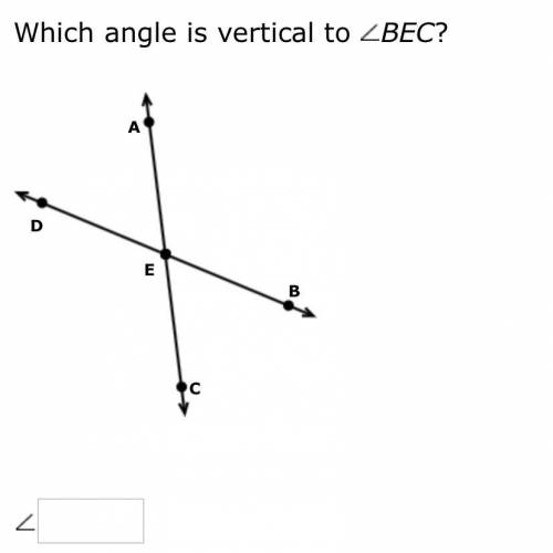 Which angle is vertical to BEC