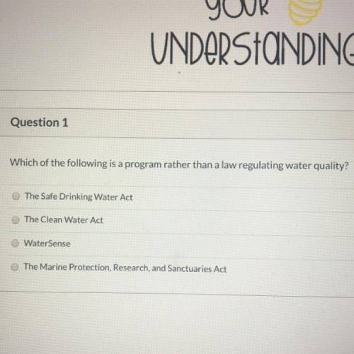 Which of the following is a program rather than a law regulating water quality?